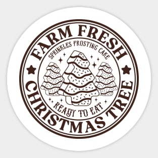 Farm Fresh Christmas Tree, Retro Christmas, Christmas T-Shirt T-Shirt Sticker